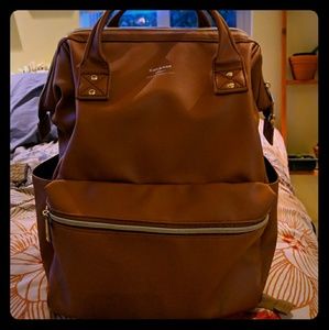 Open Top Brown Backpack